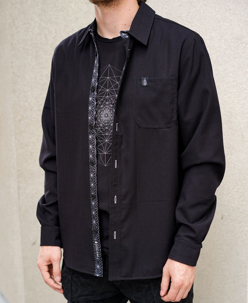 PaperWave Lined Button Down Shirt by Justin Totemical