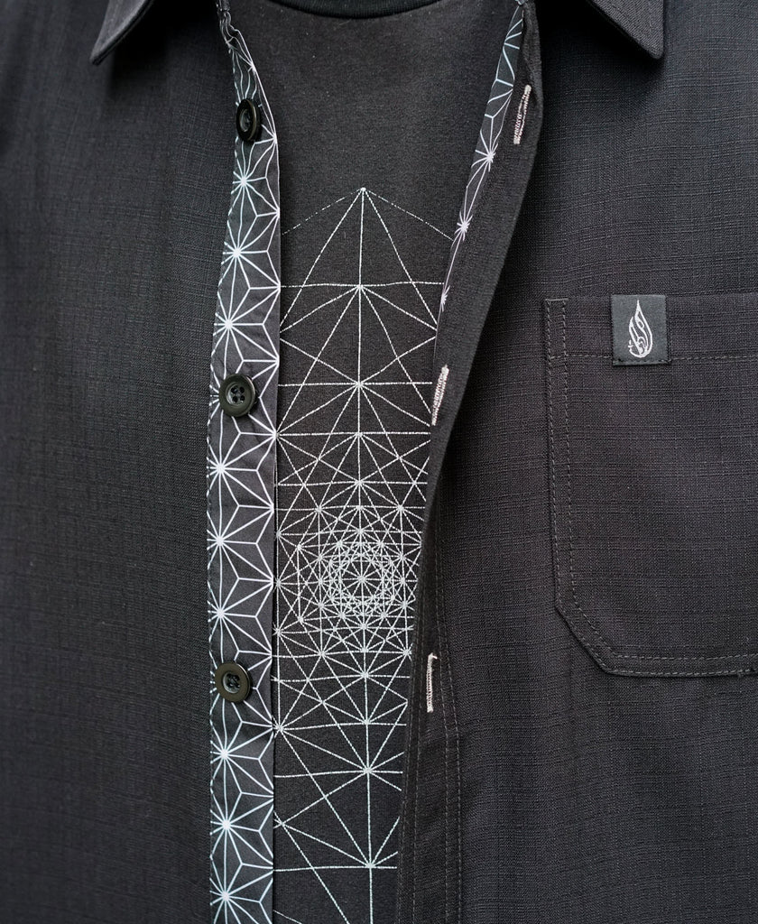 PaperWave Lined Button Down Shirt by Justin Totemical