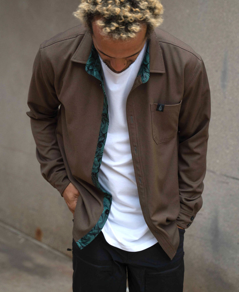 Pathway Lined Button Down Shirt by Threyda