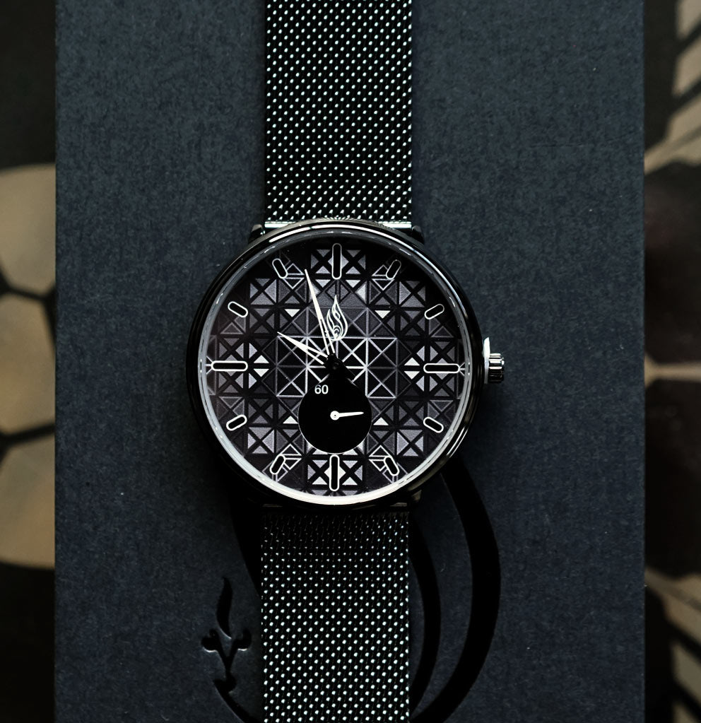 Black Lattice Watch by Threyda