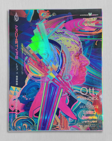 Archetype Halo Embossed Holo Print by Android Jones