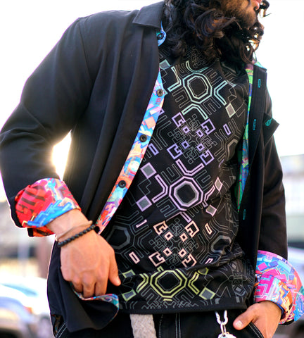 Elysia Lined Button Down Shirt by Android Jones