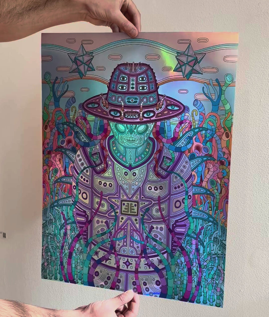 The Purple Priest Holographic print by Harry Pack