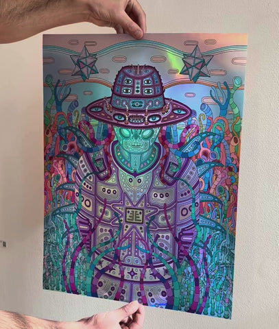 The Purple Priest Holographic print by Harry Pack