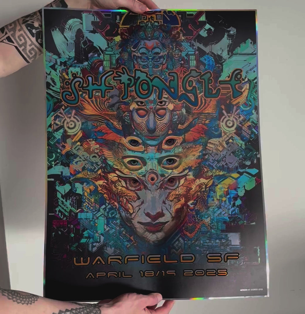 Meta Mask Lasercut Framed Holo Print by Android Jones x Dead Fish Studios