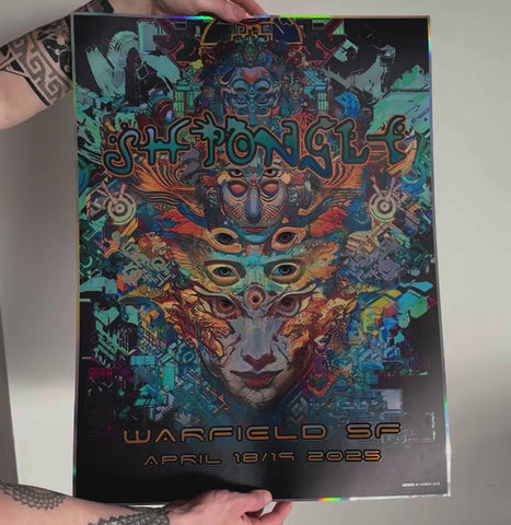 Meta Mask Lasercut Framed Holo Print by Android Jones x Dead Fish Studios
