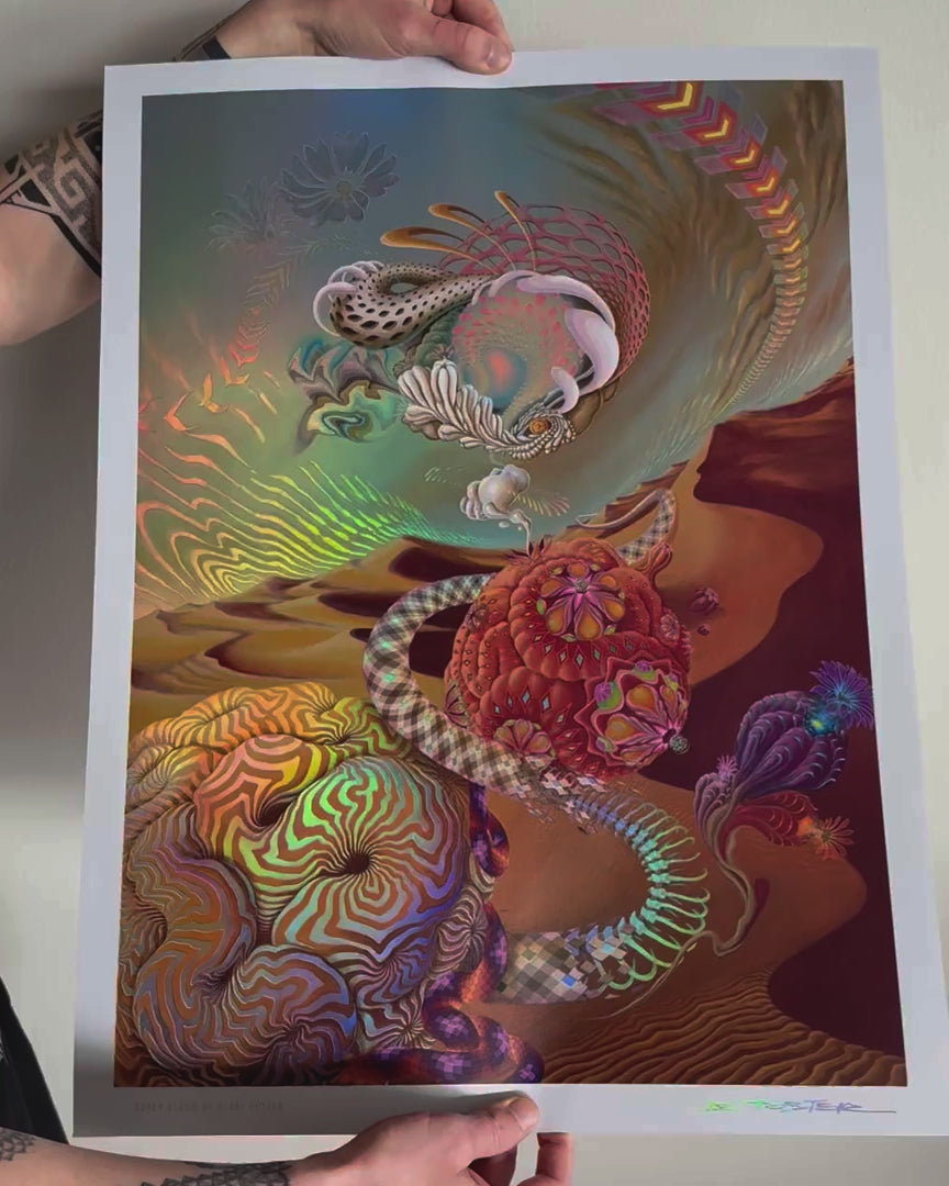 Super Bloom Embossed Holo Print by Blake Foster