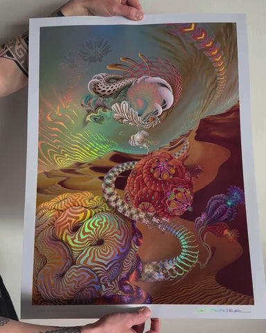 Super Bloom Embossed Holo Print by Blake Foster