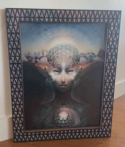 Galactavangel Holographic Print Lasercut Frame by Android Jones