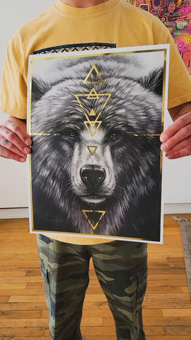 Protection Metallic Gold Print by Autumn Skye