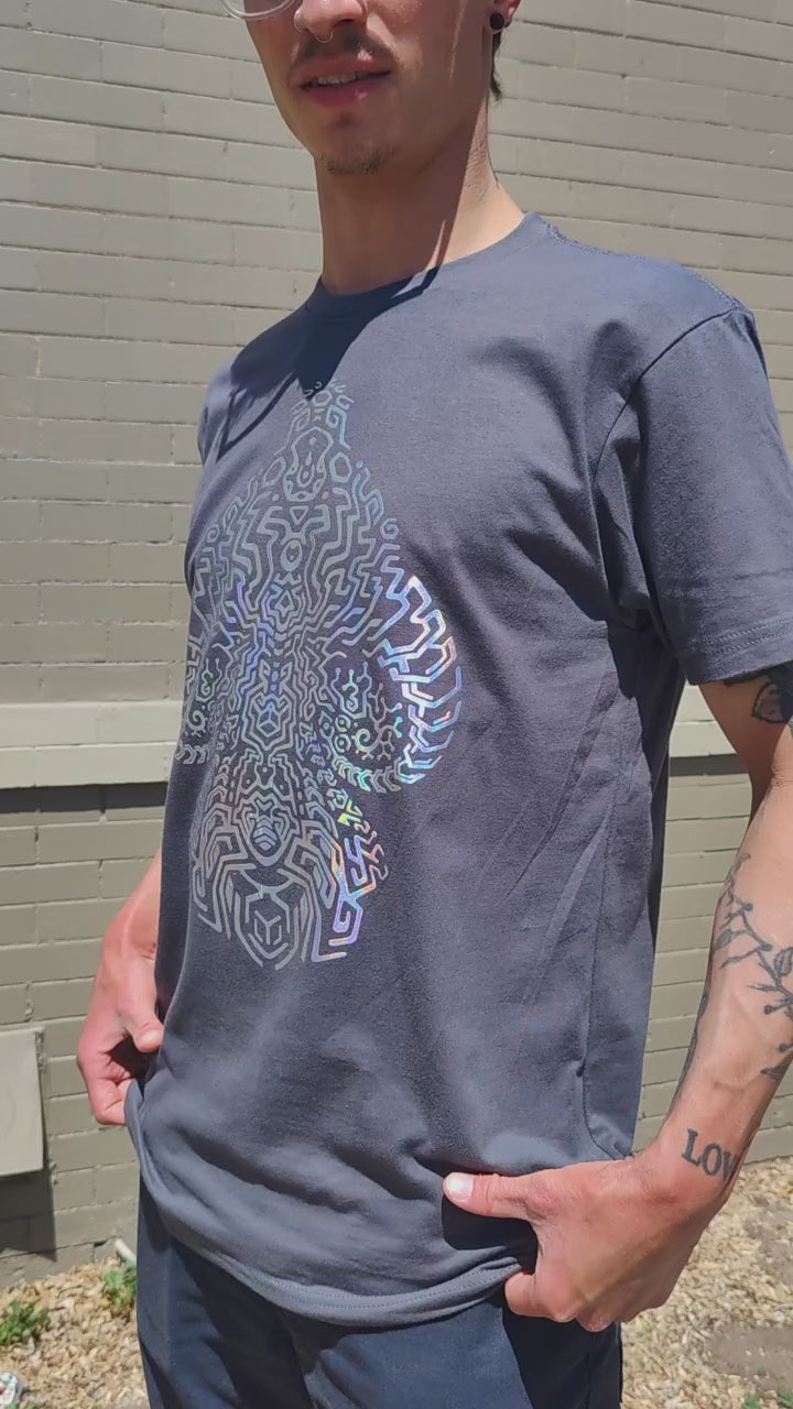 Mycelial Network Colorshifting Screenprint Tee by Fabian Jimenez