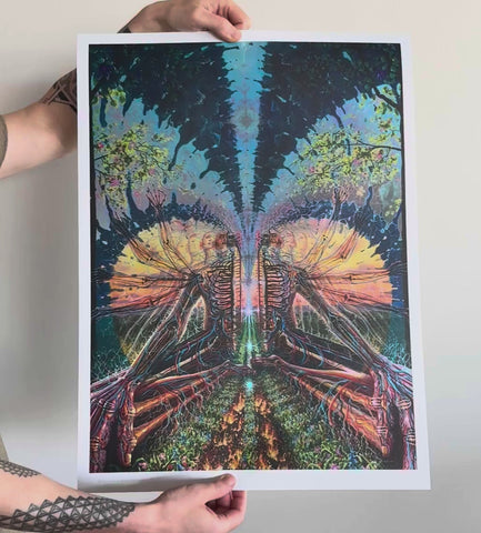 Resonant Fields Holographic Print by Bradley Snook
