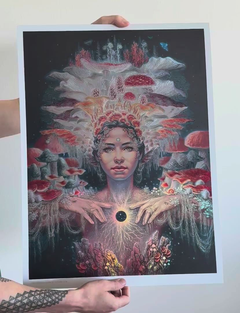 The Generous Queen Embossed Holo Print by Autumn Skye