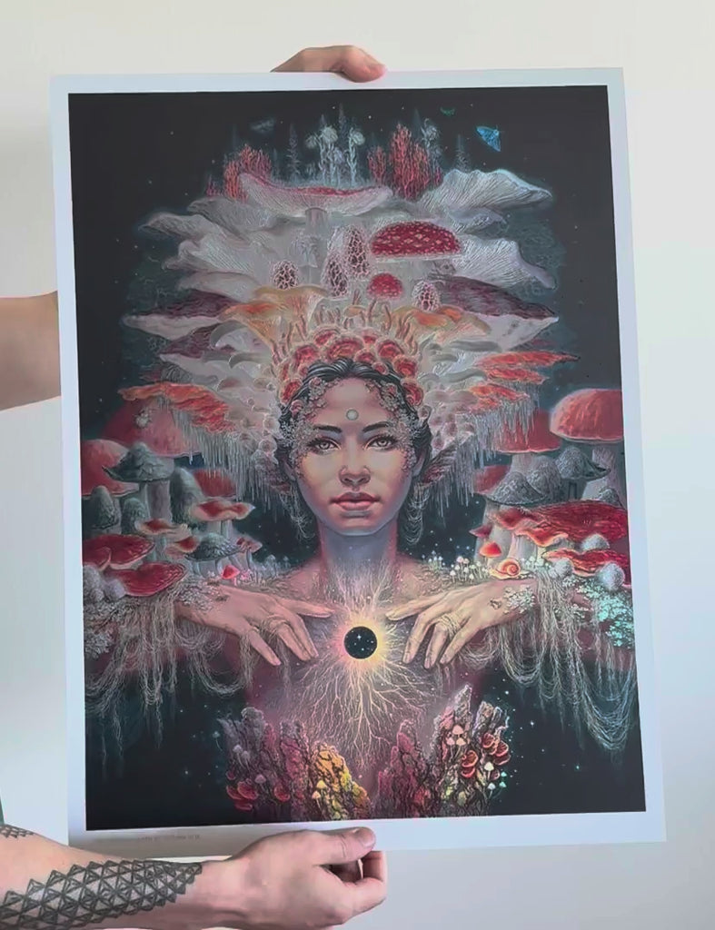 The Generous Queen Embossed Holo Print by Autumn Skye