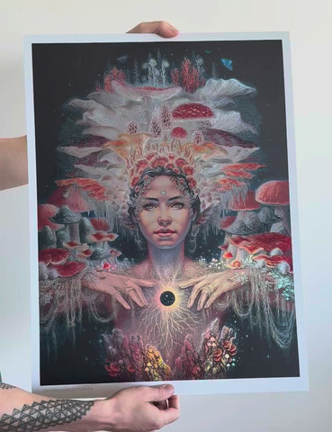 The Generous Queen Embossed Holo Print by Autumn Skye