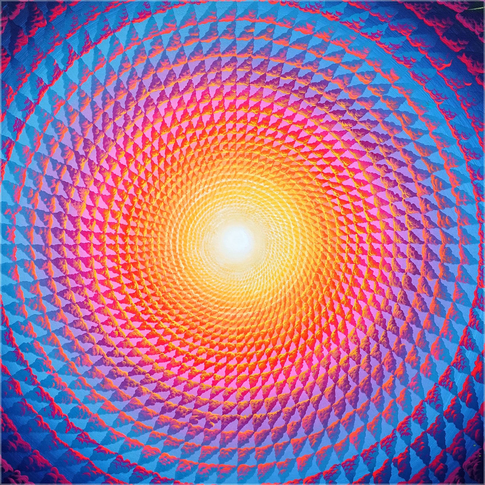 Flower Mandala Aluminum Print by Justin Lovato