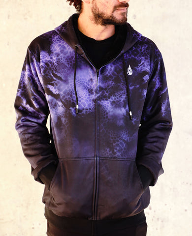 Purple Dragon Sherpa Hoodie by Gage Kelsey