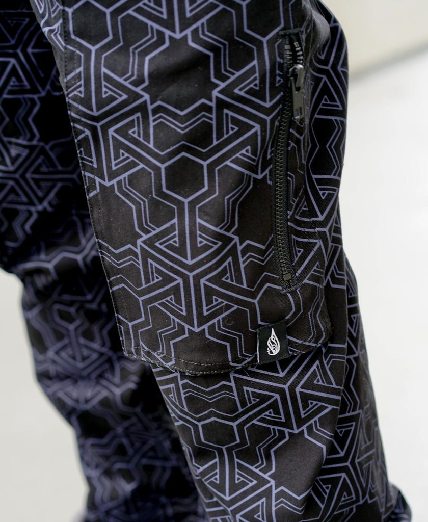 Puzzle Dust Edition Cargo Joggers by Threyda