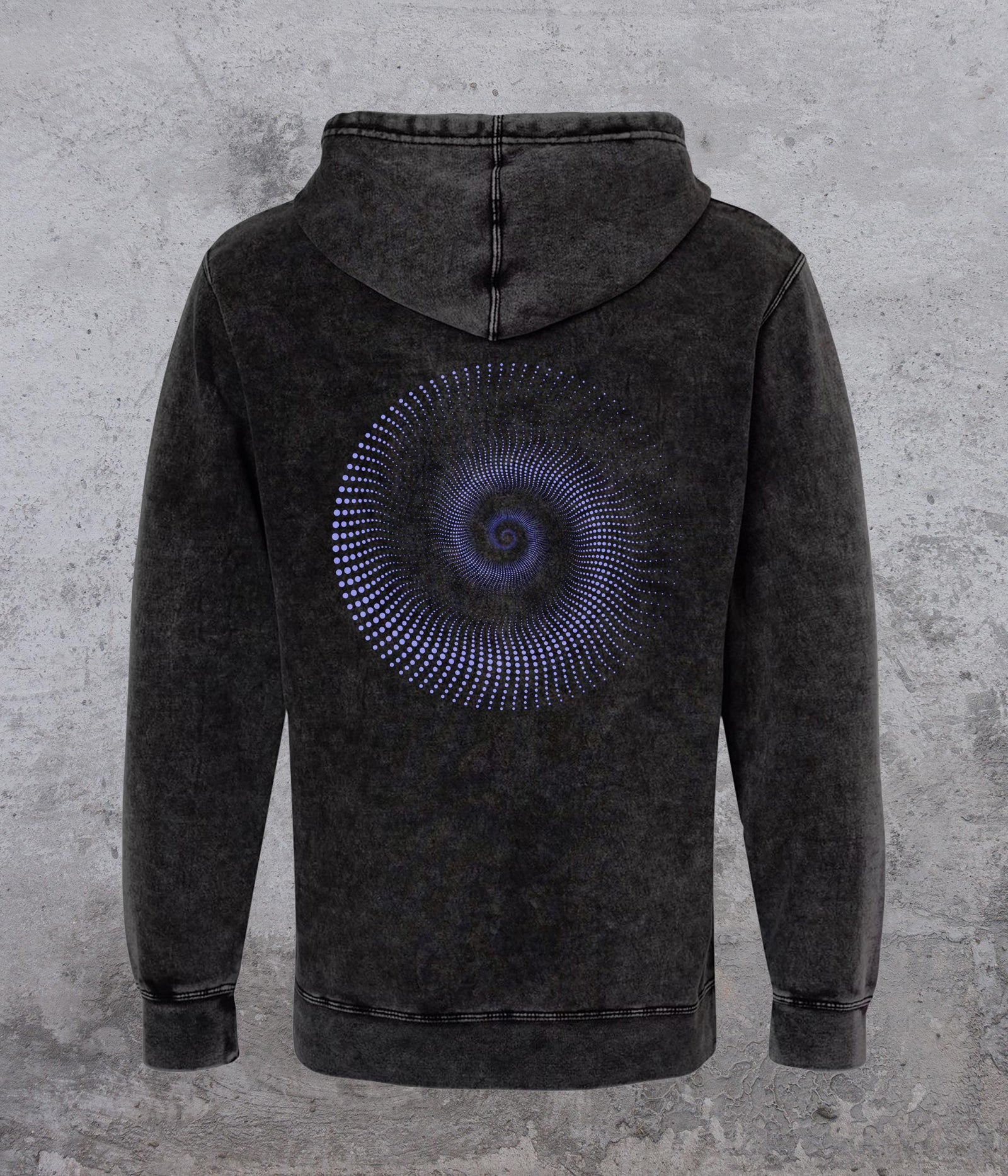 Spiral Mineral Wash Pullover Hoodie by Threyda
