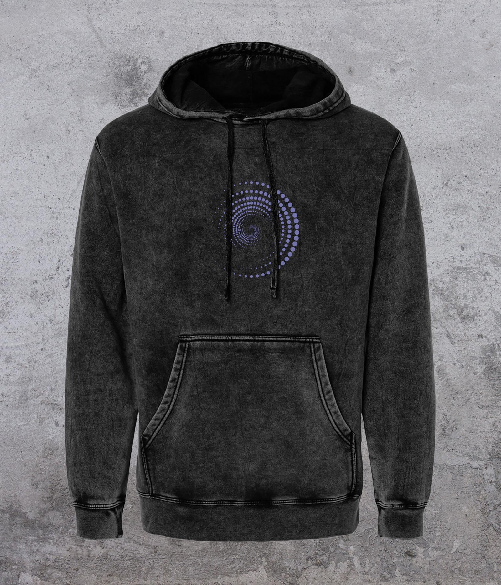 Spiral Mineral Wash Pullover Hoodie by Threyda