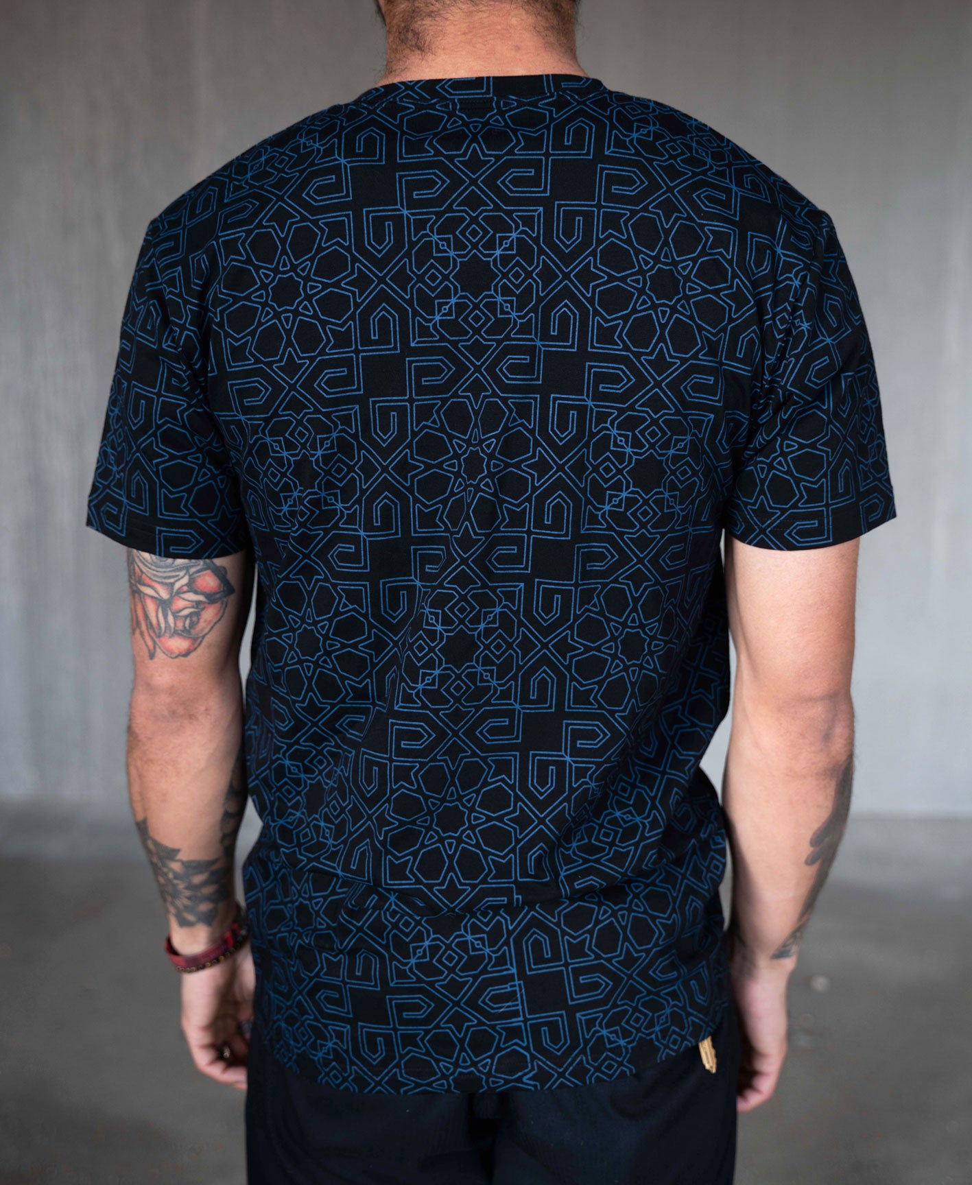 Quadratic All Over Screenprint Tee by Threyda