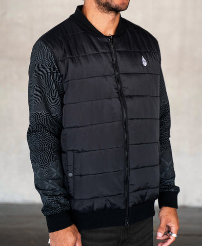 Resonance Quilted Bomber Jacket by Threyda