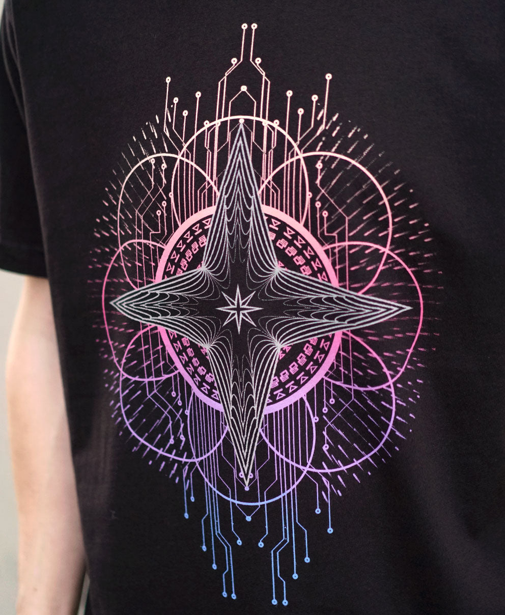 Archetype Layer Moon Screenprint Tee by Justin Totemical
