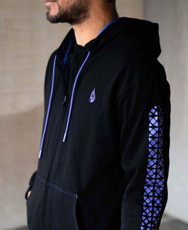 Purple Reign Reversible Hoodie by Stephen Kruse - Threyda Art and