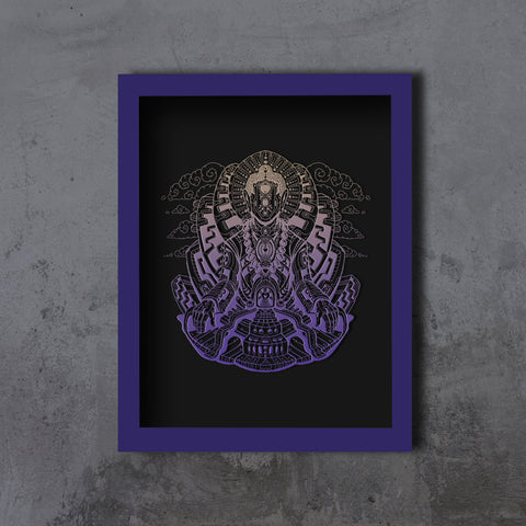 Buddha Framed Embossed Print by Ben Ridgway - Sunset Edition