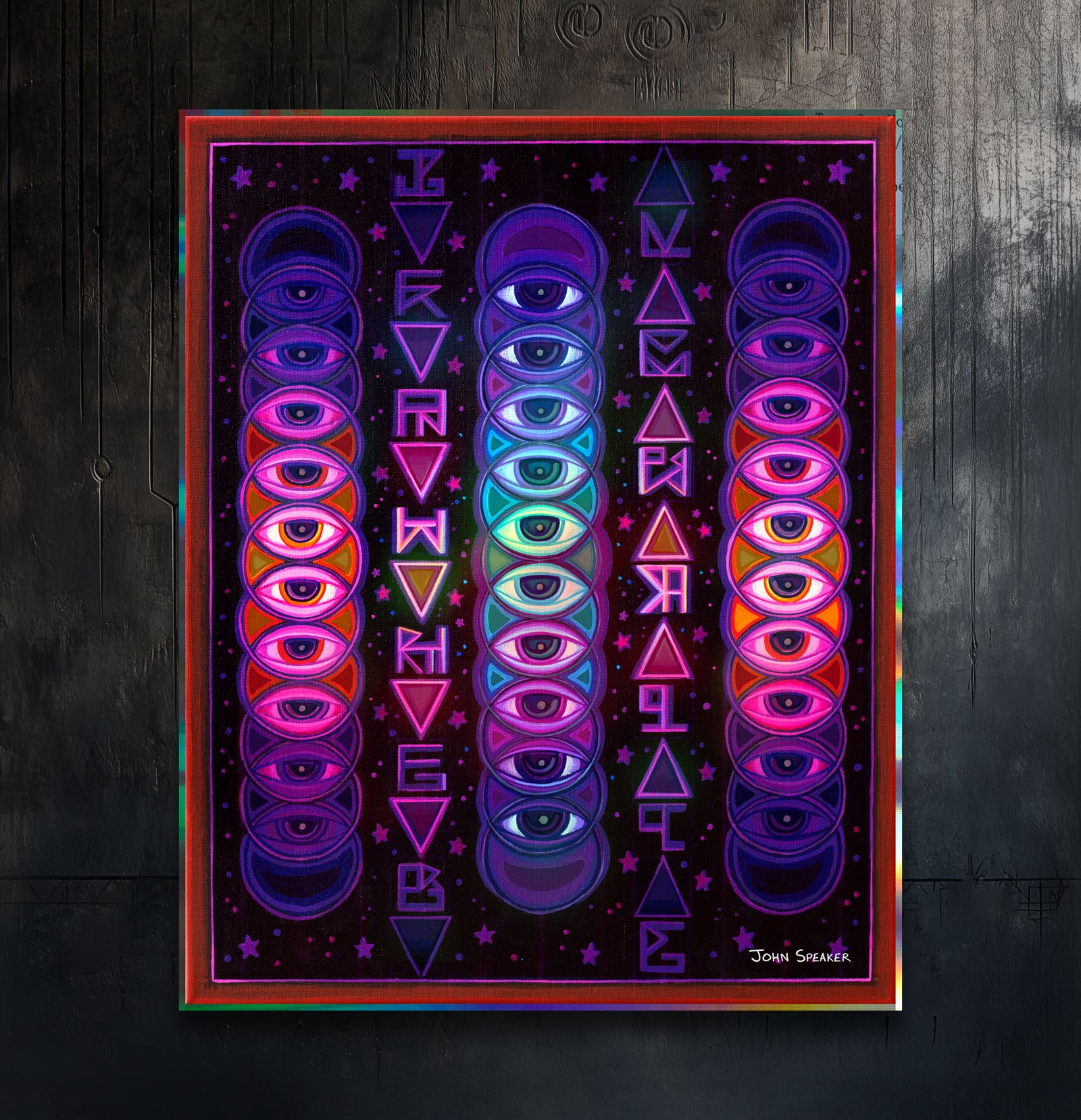 Between Love And Fear Embossed Holo Print by John Speaker