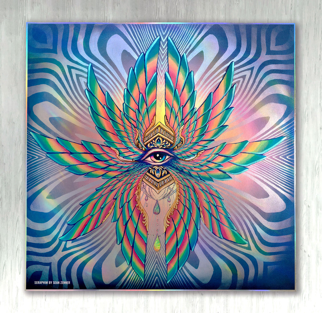 Seraphim Holo Embossed Signed Print by Sean Zenner