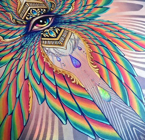 Seraphim Holo Embossed Signed Print by Sean Zenner