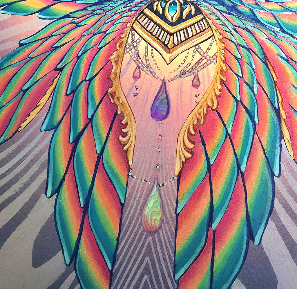 Seraphim Holo Embossed Signed Print by Sean Zenner