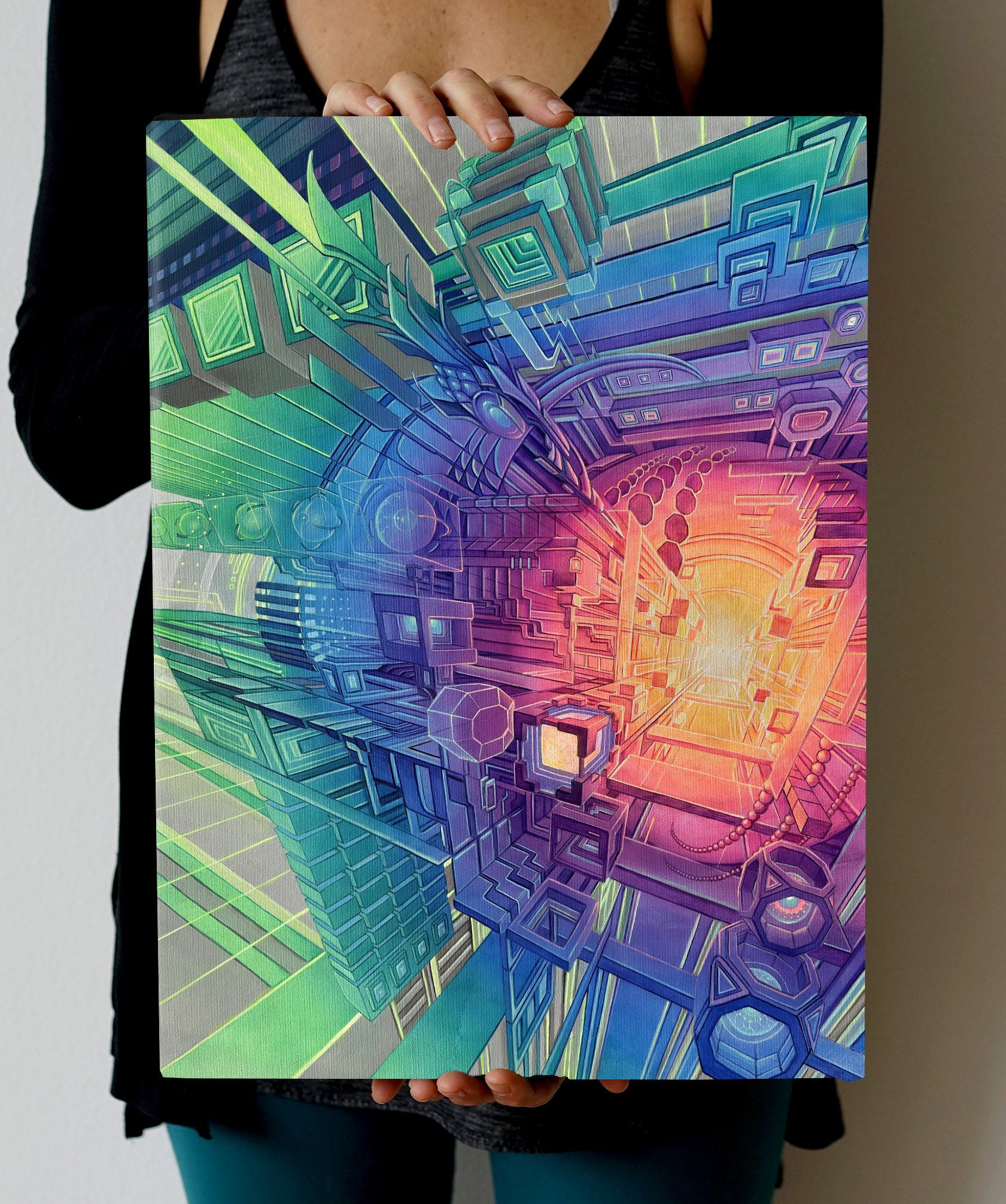Altered Plane Stretched Canvas by Seth McMahon