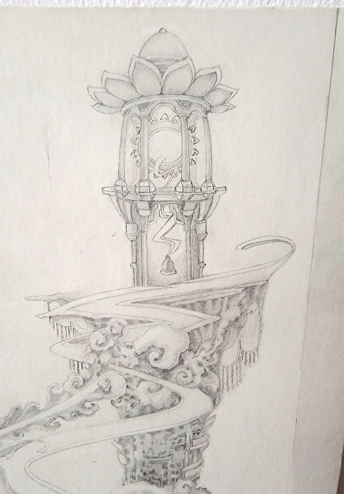 Temple Guardians Original Drawing by Seth McMahon - 72 HOUR AUCTION