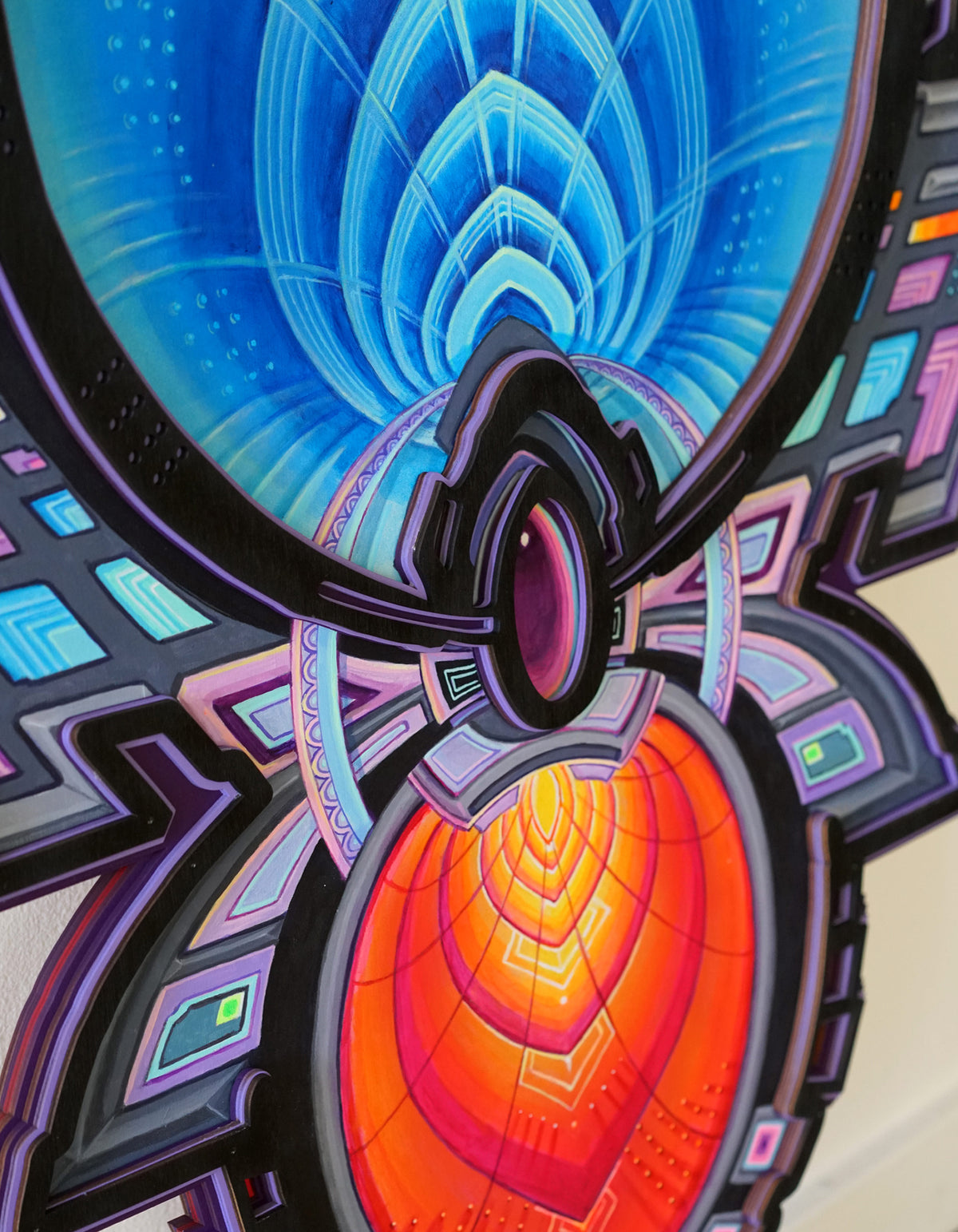 Chromatic Gateway Original Painting + Lasercut Frame by Seth McMahon - 72 HOUR AUCTION