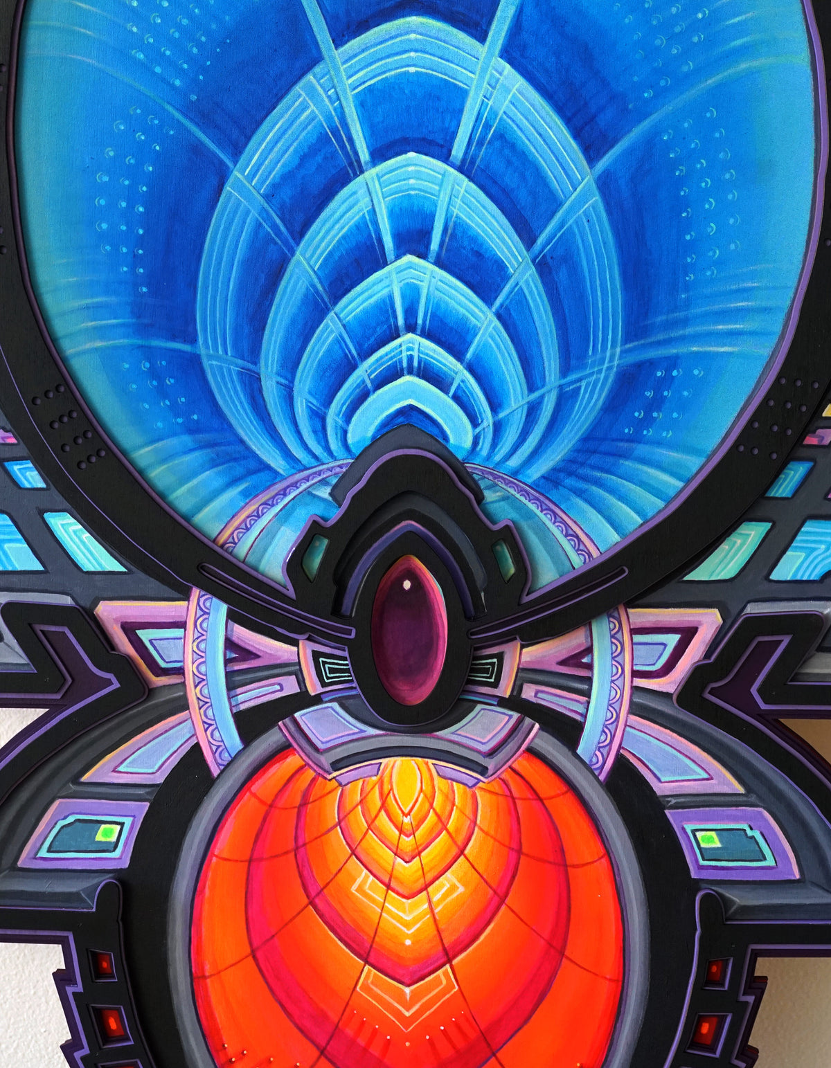 Chromatic Gateway Original Painting + Lasercut Frame by Seth McMahon - 72 HOUR AUCTION