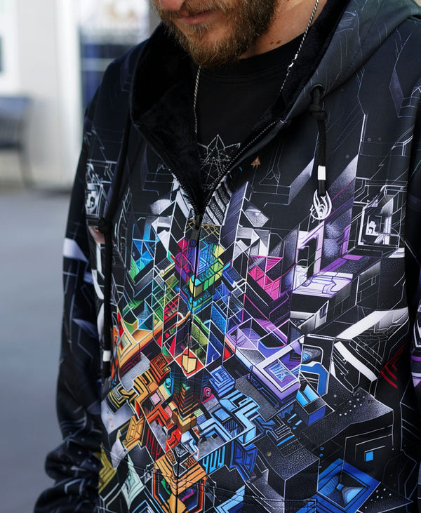 Lucid Sherpa Hoodie by Threyda - Threyda Art and Apparel