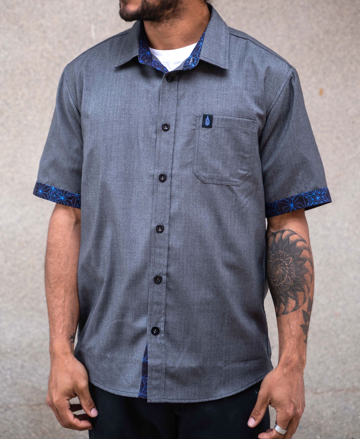 Transform Short Sleeve Button Down Shirt by Threyda