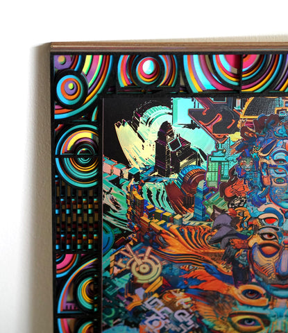 Meta Mask Lasercut Framed Holo Print by Android Jones x Dead Fish Studios