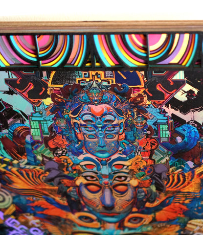 Meta Mask Lasercut Framed Holo Print by Android Jones x Dead Fish Studios