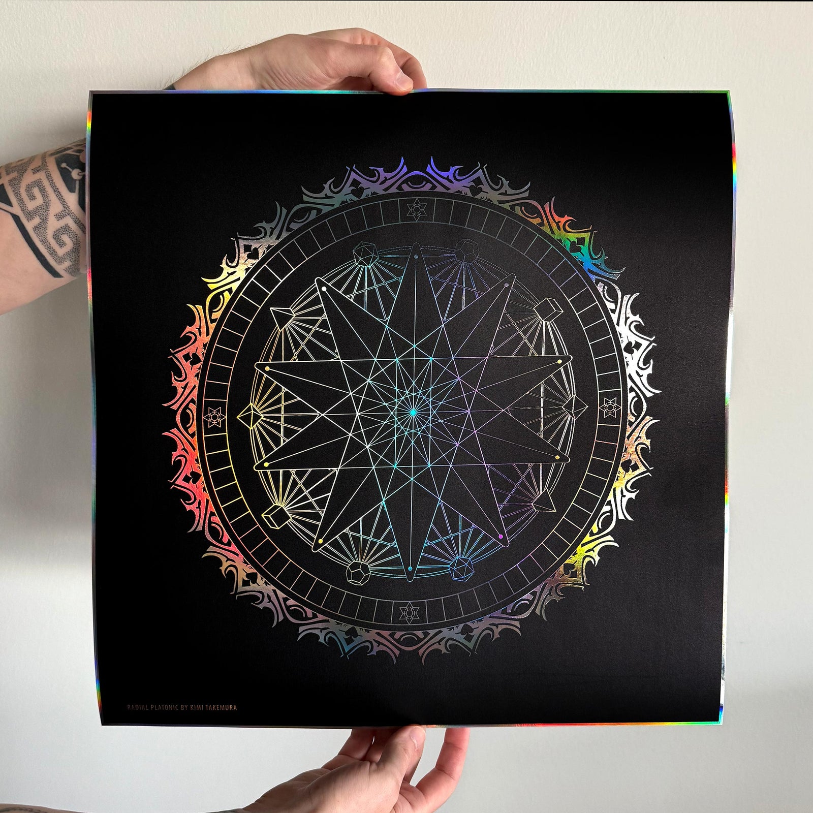 Platonic Radial Holographic Print by Kimi Takemura