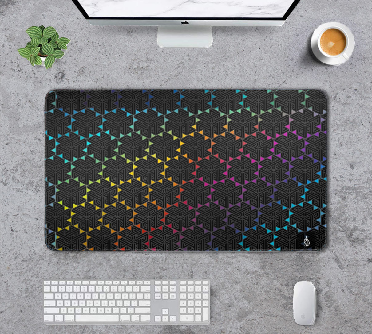 Impossible Rainbow by Threyda Desk Mat - Standard Size