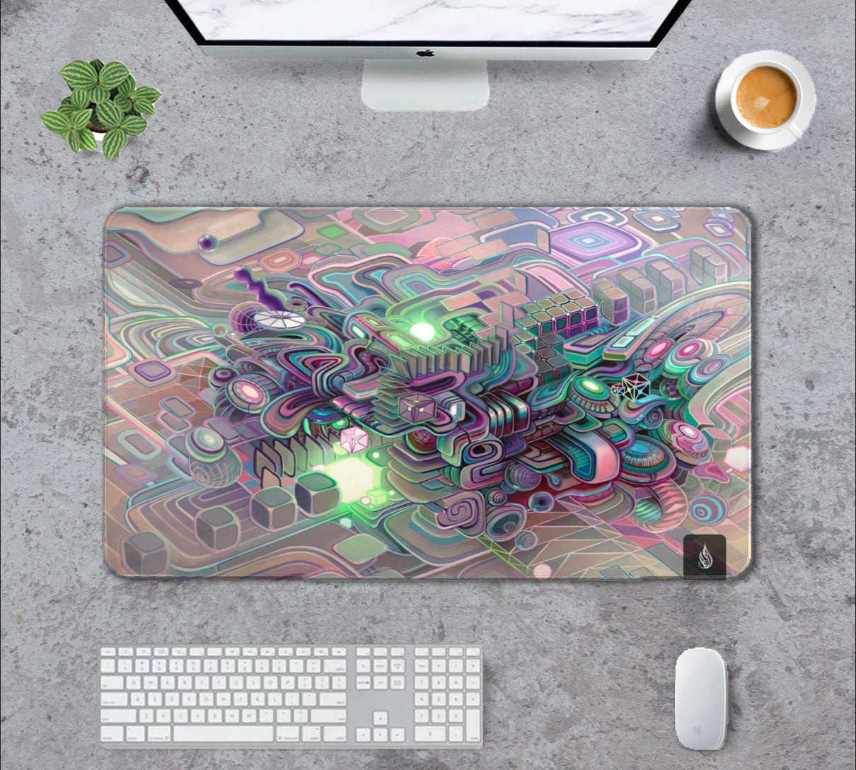Terabyte by Stephen Kruse x Jake Amason Desk Mat - Standard Size