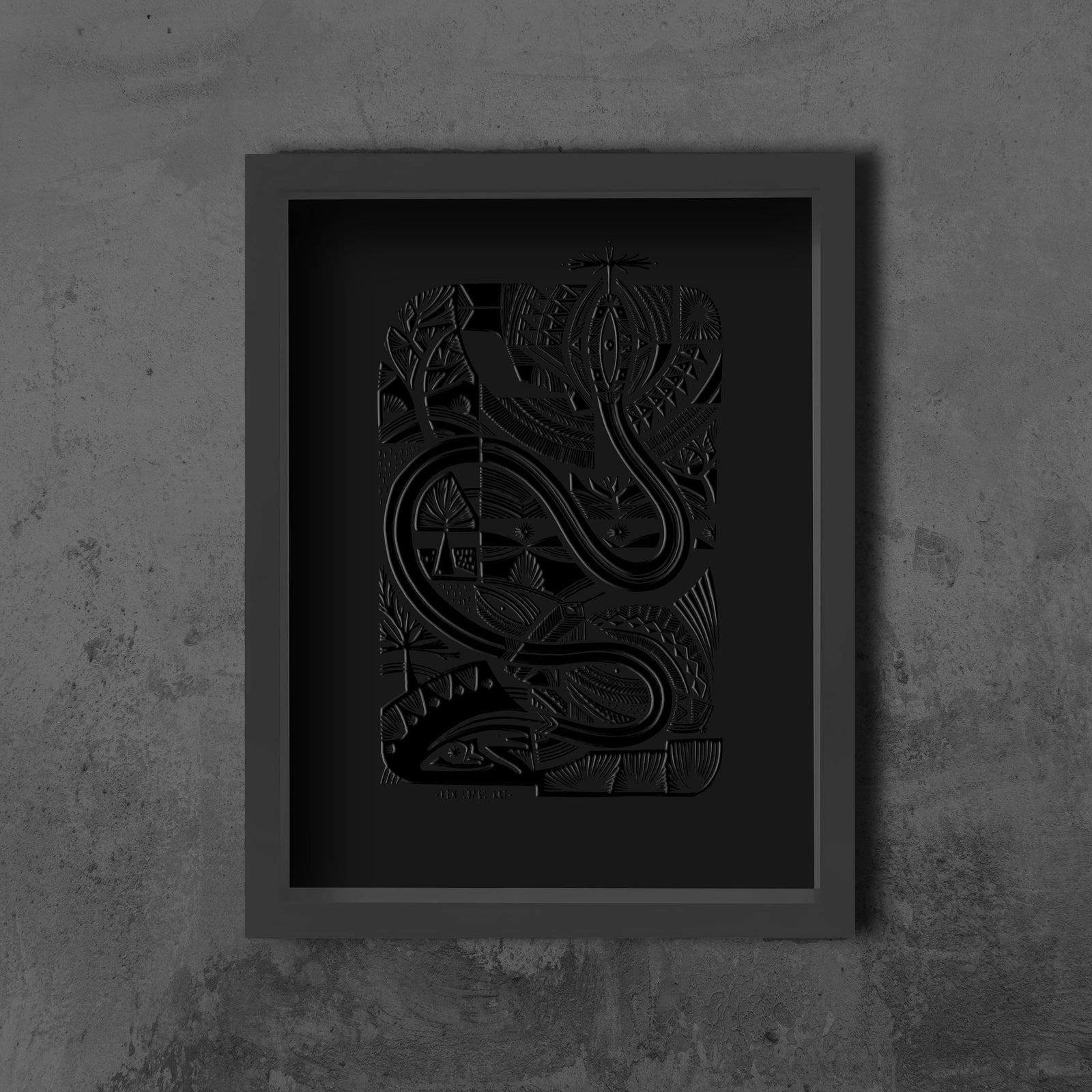 Eden Framed Embossed Print by Ben Lopez - Black Edition