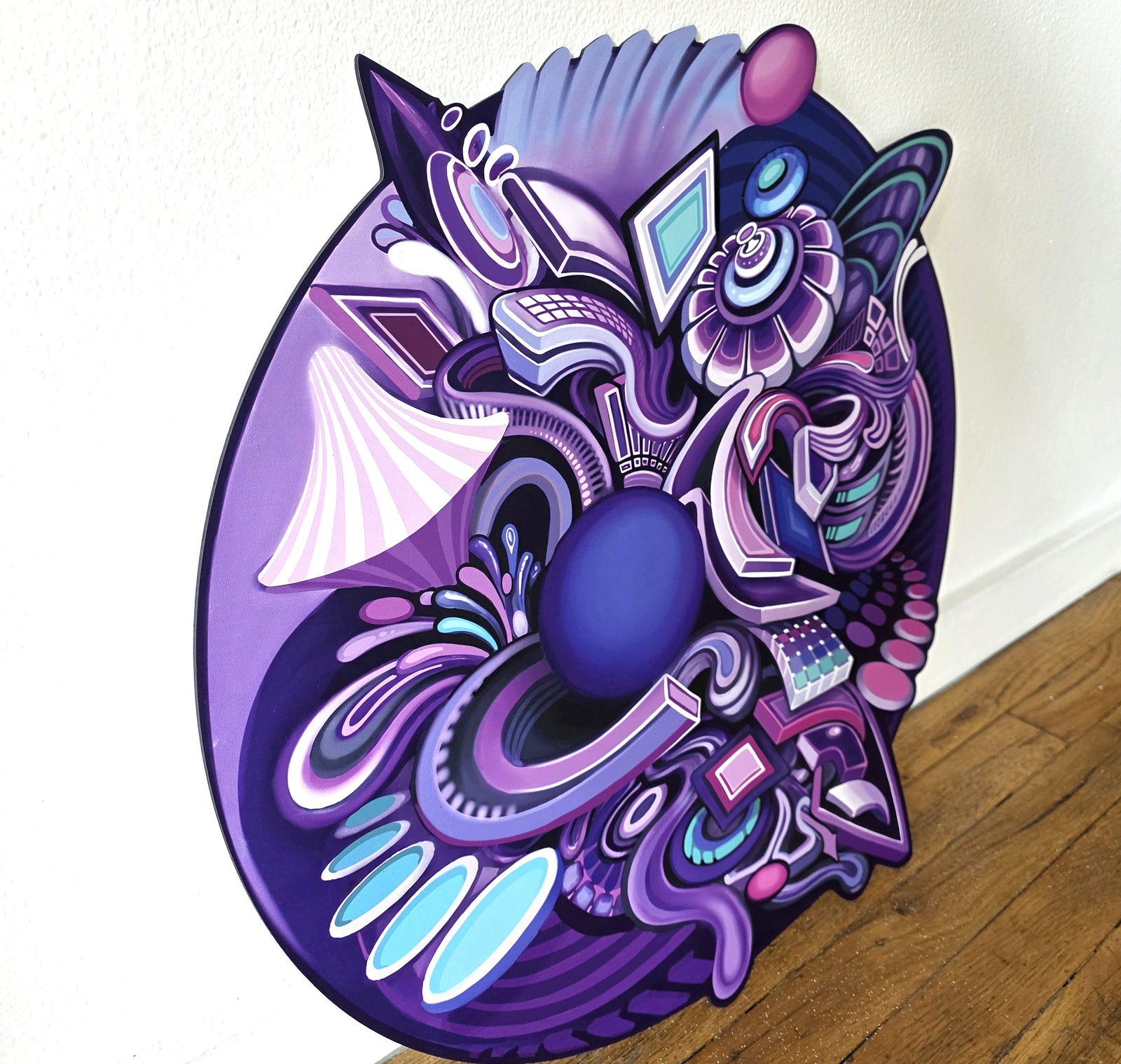 Odyssey Violet Aluminum Diecut Print by Stephen Kruse