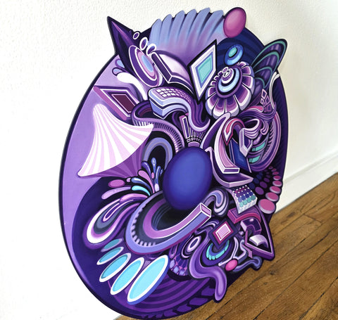 Odyssey Violet Aluminum Diecut Print by Stephen Kruse