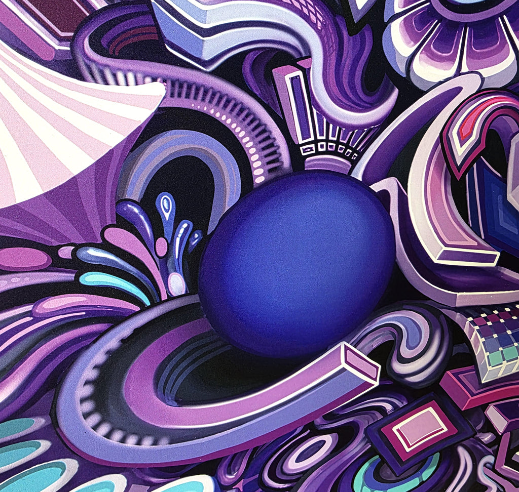 Odyssey Violet Aluminum Diecut Print by Stephen Kruse