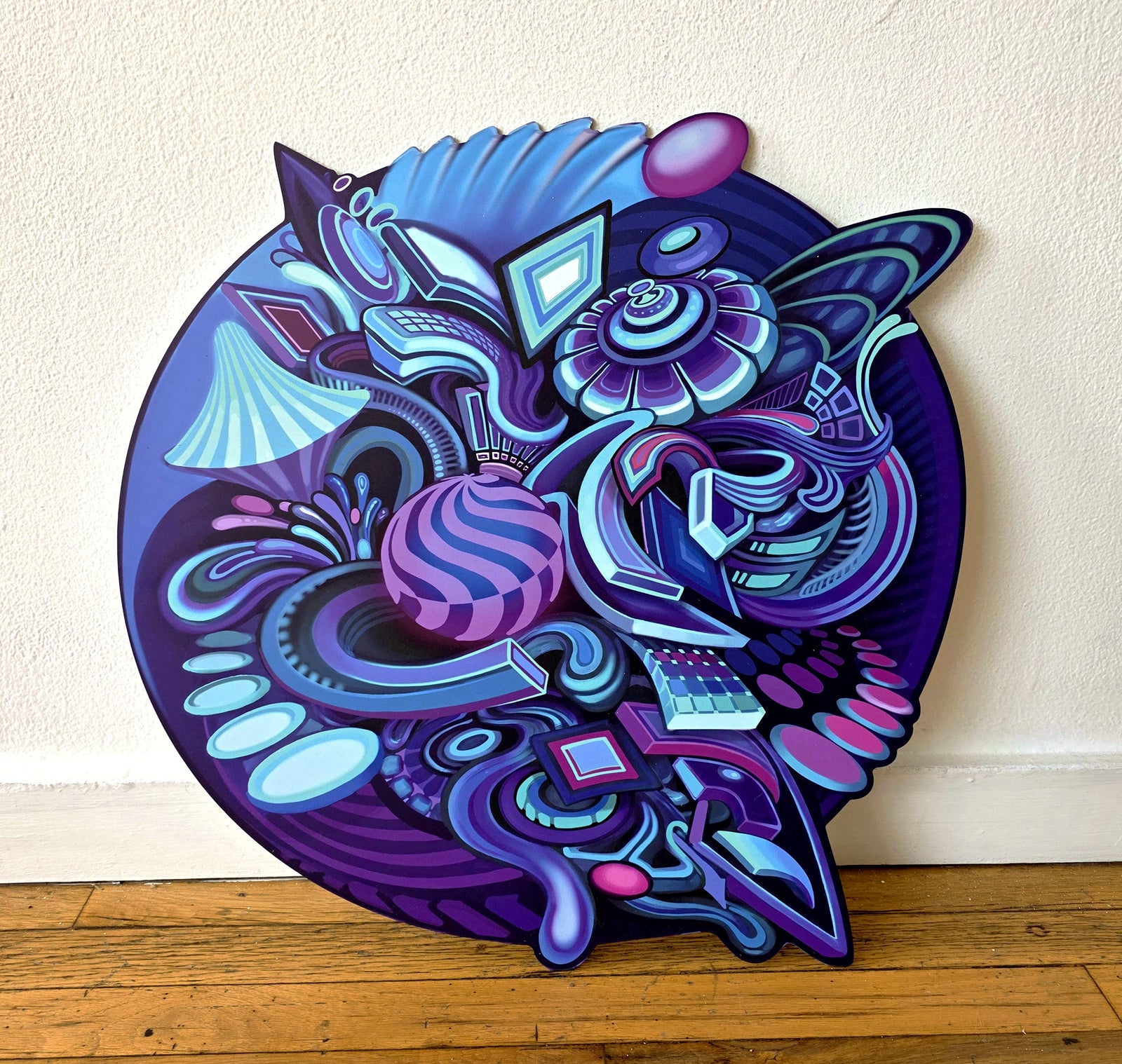 Odyssey Teal Aluminum Diecut Print by Stephen Kruse