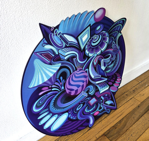Odyssey Teal Aluminum Diecut Print by Stephen Kruse